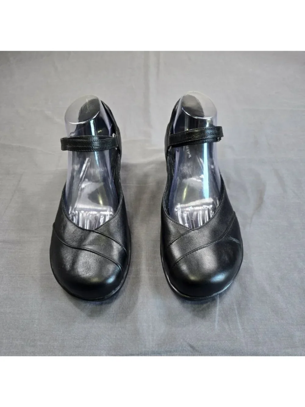 Aravon Womens 11 Mary Jane Wedge Heel Black Comfort Adjustable Strap - Picture 2 of 10
